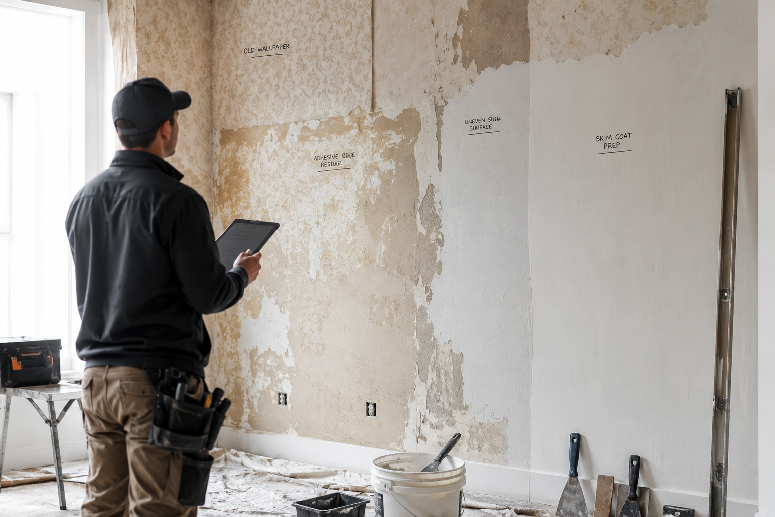 Wall prep / removal / smooth surface detail